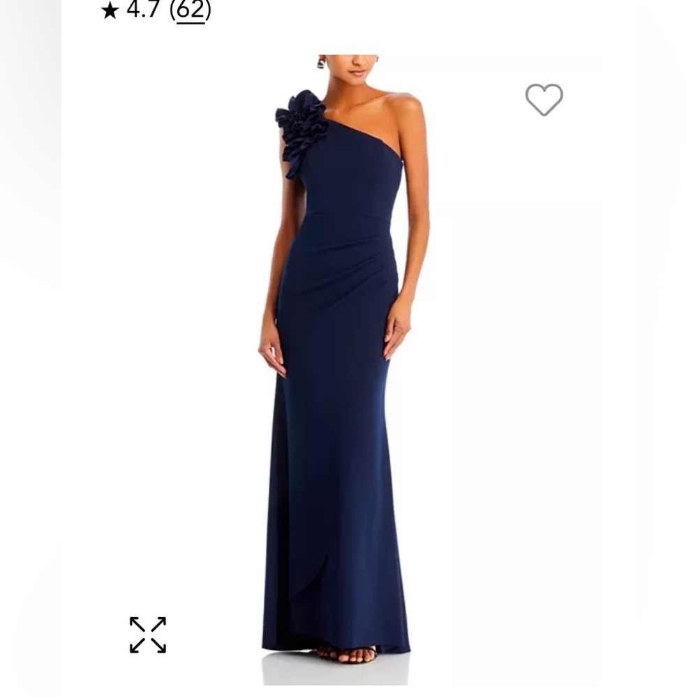 AQUA Blue One Shoulder Sheath Dress for Wedding Guest